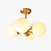 Fyra Vita Glober Modern Pendellampa